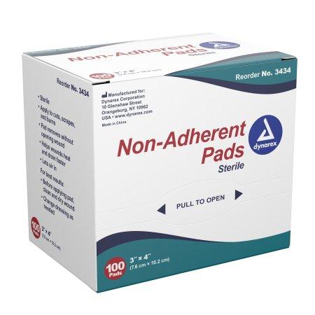 Non-Adherent Pads, Cotton/Polyester, 3