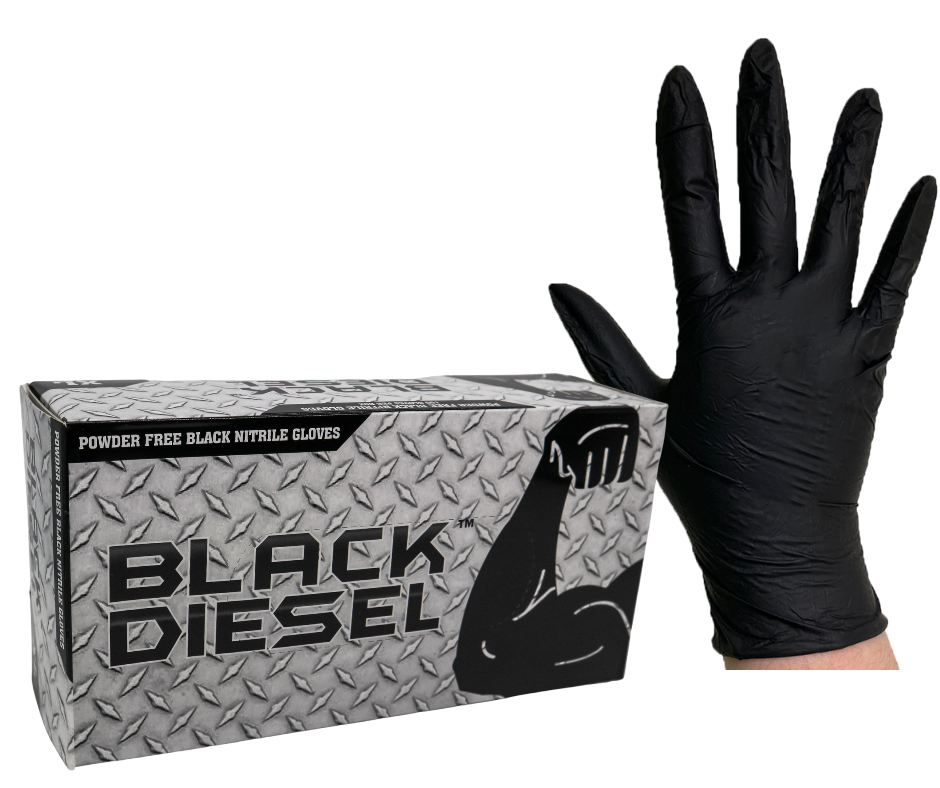 The Black Diesel® Nitrile Disposable Glove Powder Free - Sizes MD-XXL