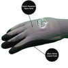 TA320 Chilly Grip H2O Water Resistant Gray Gloves, Thermal Liner, Black Nitrile Coated Palm, Sizes S-XL