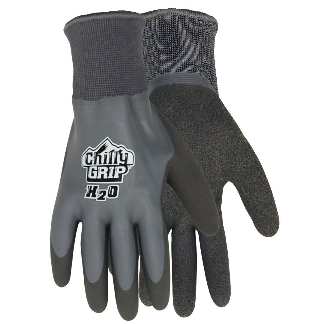 Grease Monkey Neoprene Work Gloves, Long Cuff, Black, Men's Large
